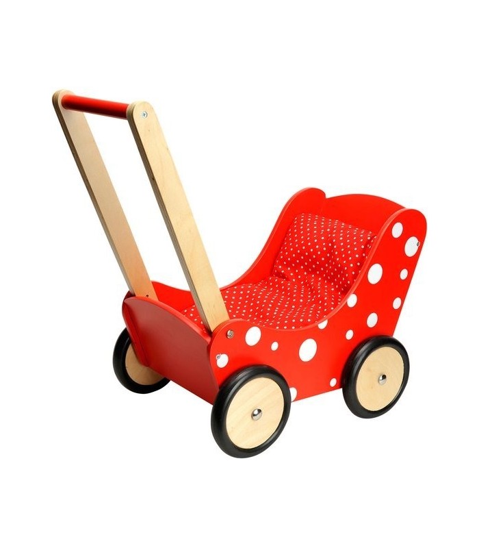 Vooruitgang Perforatie longontsteking Houten poppenwagen rood | simply for Kids