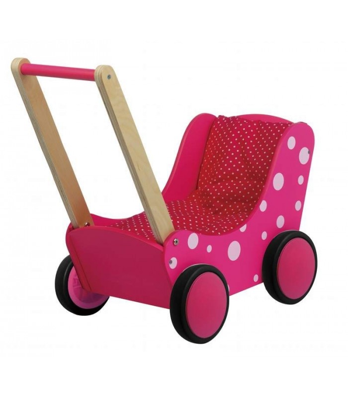 Poppenwagen roze witte ✓ Simply for kids