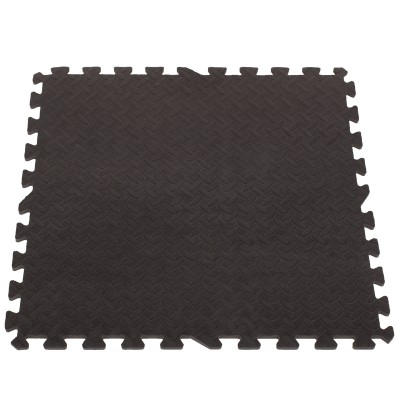 Puzzelmat met Zwarte Tegels - 120 x120 cm - Eva Foam - Schuimmat