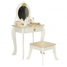 Kinderkaptafel met accessoires | Kleur wit