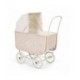 Poppenwagen Retro Rotan creme