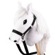 Hobby Horse stokpaard wit met Halster | Luxe uitvoering | Groot formaat A3