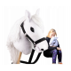 Hobby Horse stokpaard wit met Halster | Luxe uitvoering | Groot formaat A3