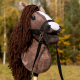 Hobby Horse stokpaard kastanje bruin met Halster | Luxe uitvoering | Groot formaat A3