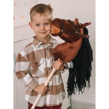 Teddykompaniet Stokpaard met open mond - Bruin