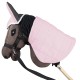 Skippi Stokpaard Deken en Oornetje – Roze en Grijs – Accessoires voor Hobby Horse