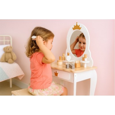 Kinderkaptafel met accessoires | Kleur wit